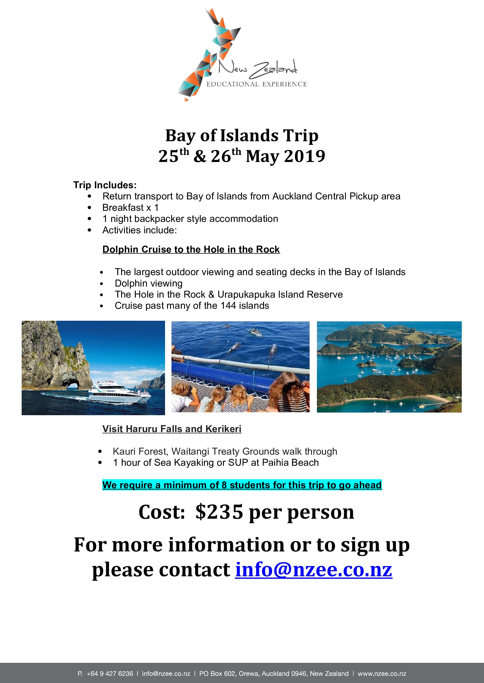 Bay of Islands Trip 25th & 26th May 2019